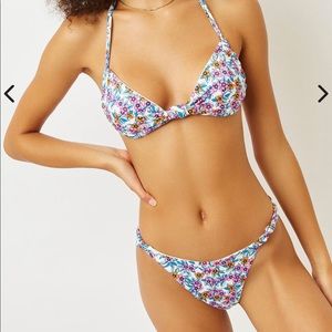 Frankies Bikinis Gabe Halter String Bikini Top